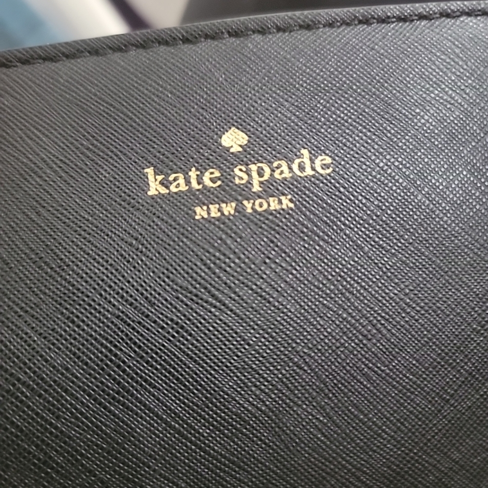Kate Spade Laurel Way Jeweled Large Hadlee Black Leather Bag 11.5"‎ X 10" EUC - Picture 16 of 16